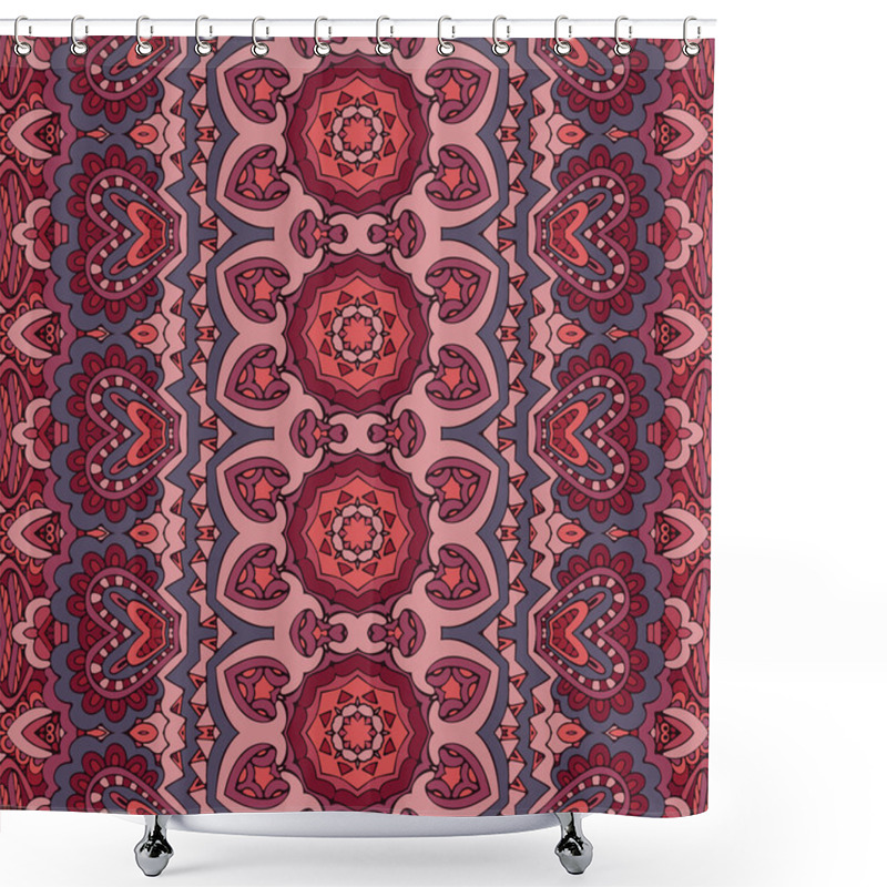 Personality  Trendy Ethnic Tribal Festive Geometric Seamless Pattern For Fabric. Shower Curtains