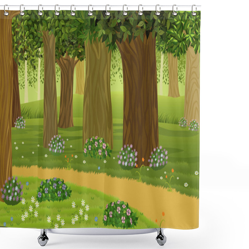 Personality  Forest Shower Curtains