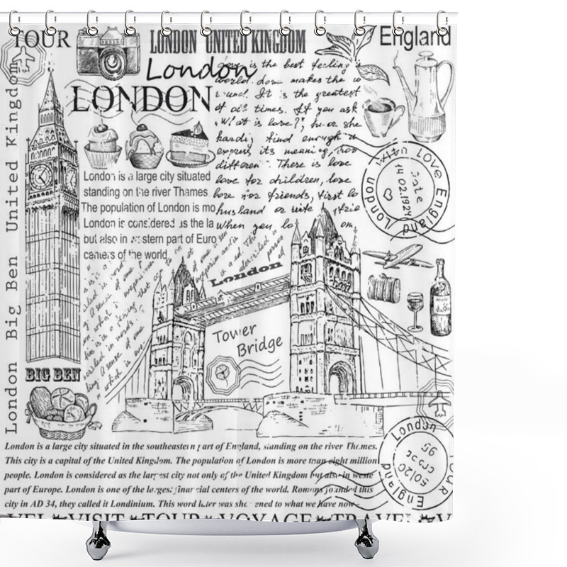 Personality  London Shower Curtains