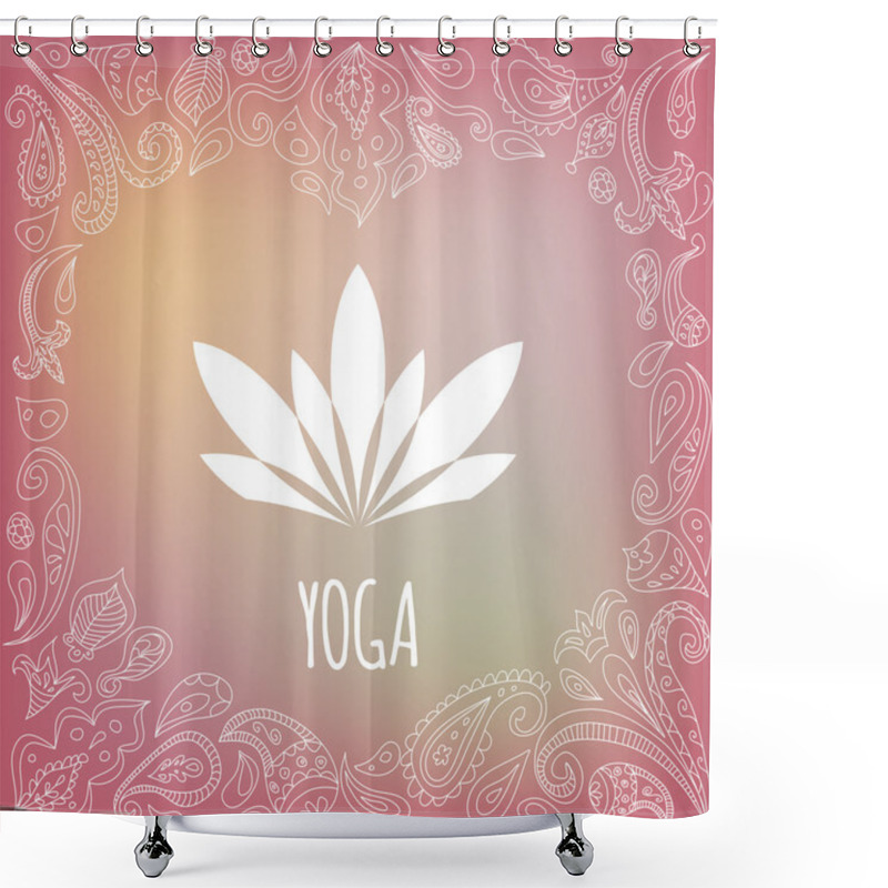 Personality  Yoga Logo Shower Curtains