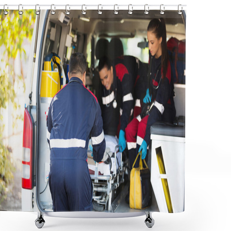 Personality  Ambulance Team Shower Curtains