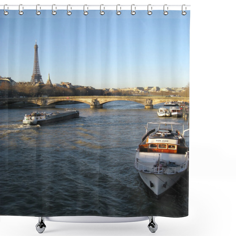 Personality  The River Seine In Paris Shower Curtains