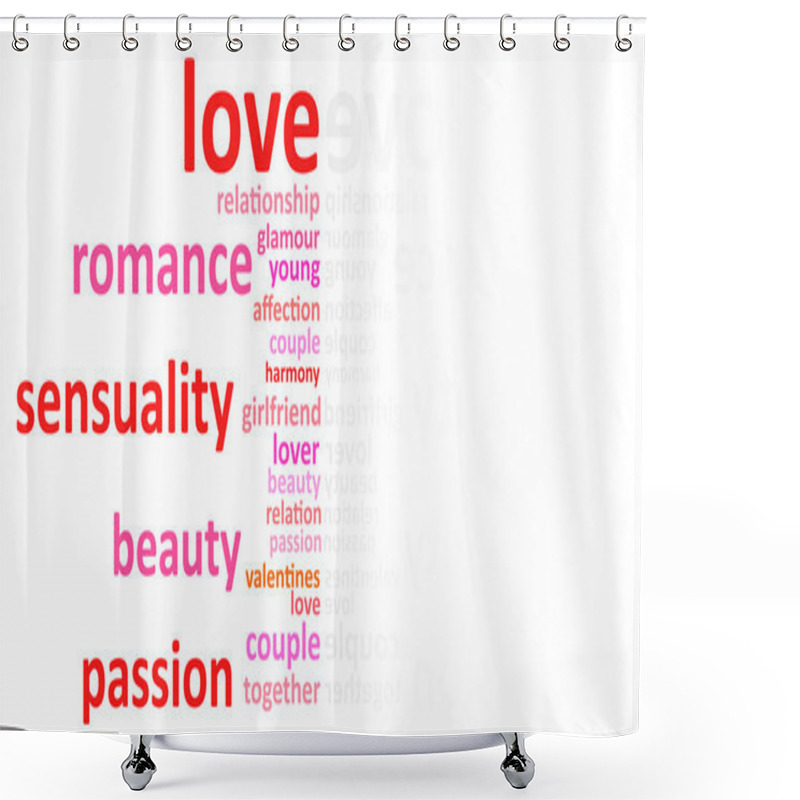 Personality  Love Word Cloud Shower Curtains