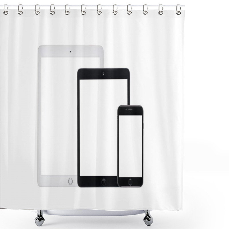 Personality  Digital Devices With Blank Screens  Shower Curtains