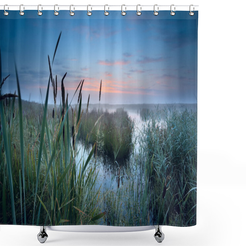 Personality  Misty Swamp At Sunrise Shower Curtains