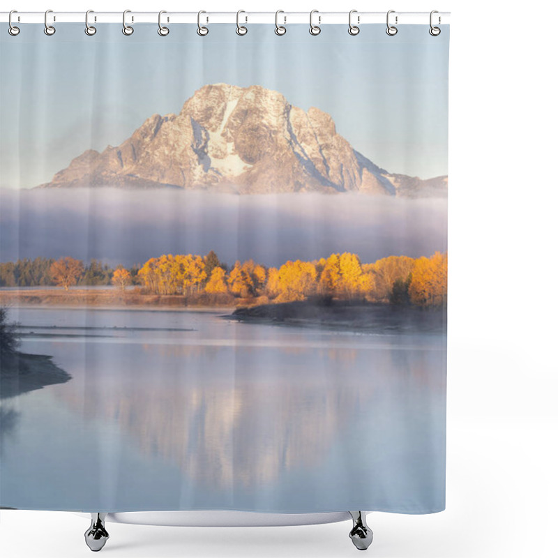 Personality  Sunrise At Oxbow Bend In Grand Teton National Park Shower Curtains