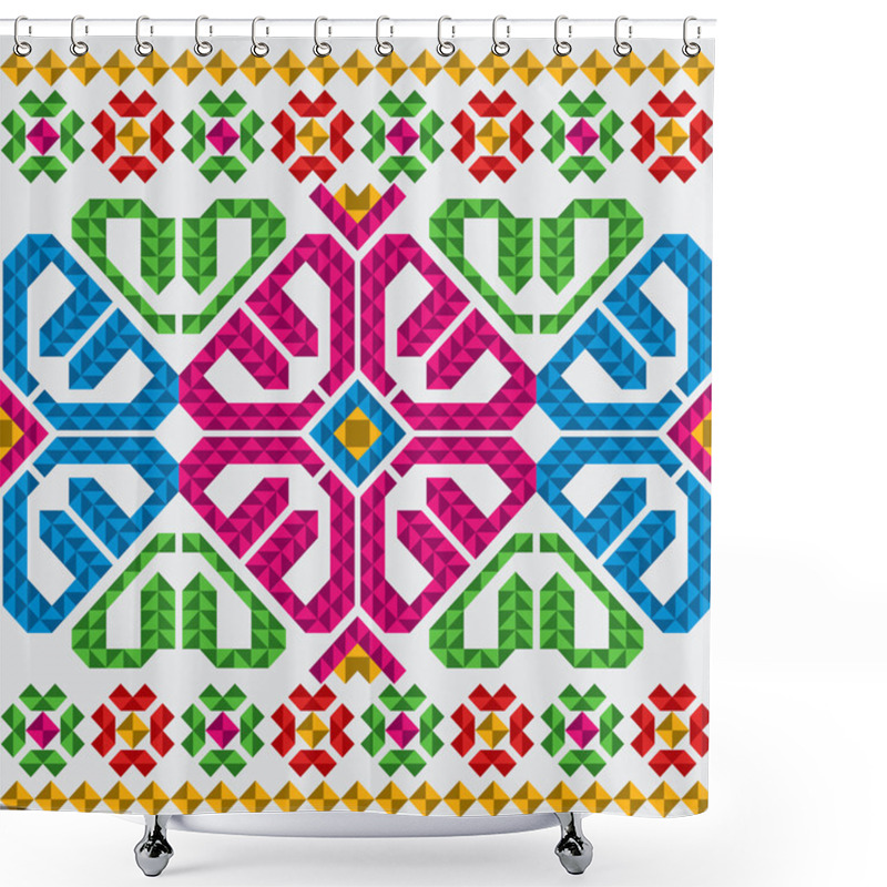 Personality  Traditional Mexican Ornaments Set Shower Curtains