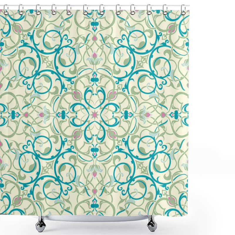 Personality  Middle Eastern Inspired Seamless Tile Design Shower Curtains