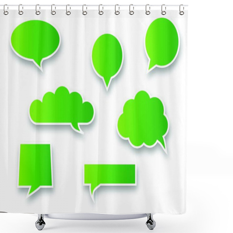 Personality  Speech Bubble Illustration On White  Shower Curtains