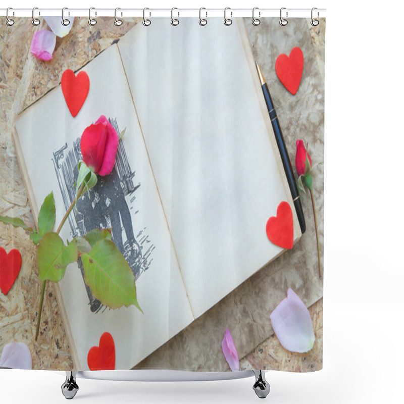 Personality  Valentine's Day Background Shower Curtains