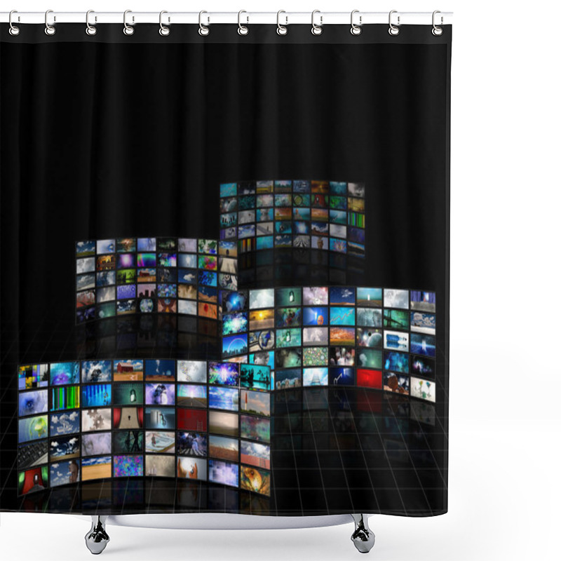 Personality  Tele Screens Shower Curtains