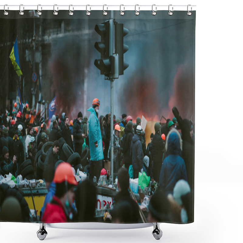 Personality  Anti Government Protests In Kyiv, Uraine Shower Curtains