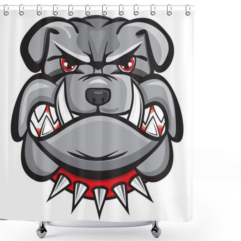 Personality  Angry Bulldog Head Shower Curtains