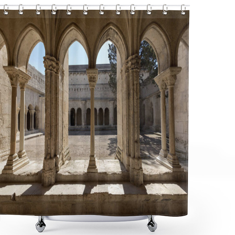 Personality  Arles, France - June 27, 2017: Romanesque Cloisters Church Of Saint Trophime Cathedral In Arles. Provence,  France Shower Curtains