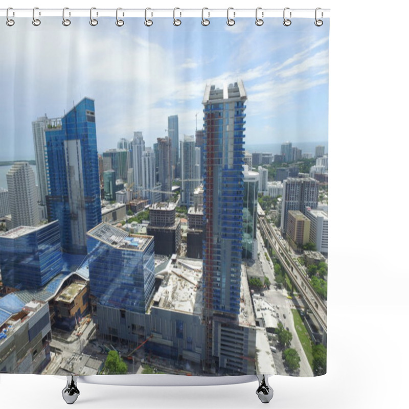 Personality  Construction Sites At Brickell Shower Curtains