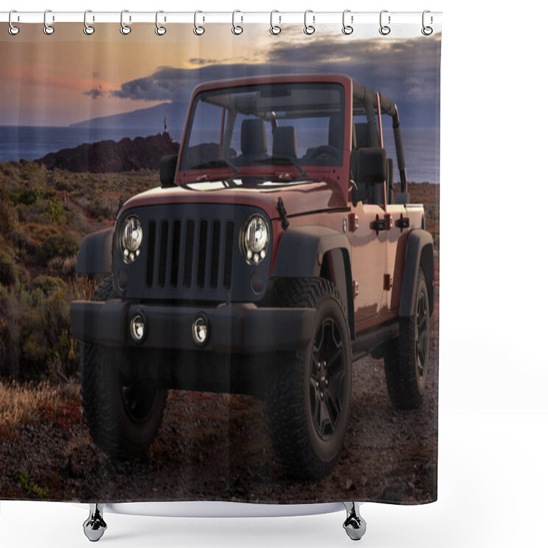 Personality  Jeep Wrangler Willys Wheeler Edition Shower Curtains