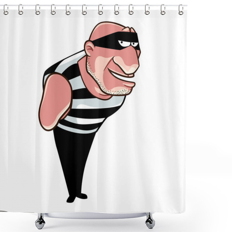 Personality  Thief Smile Shower Curtains