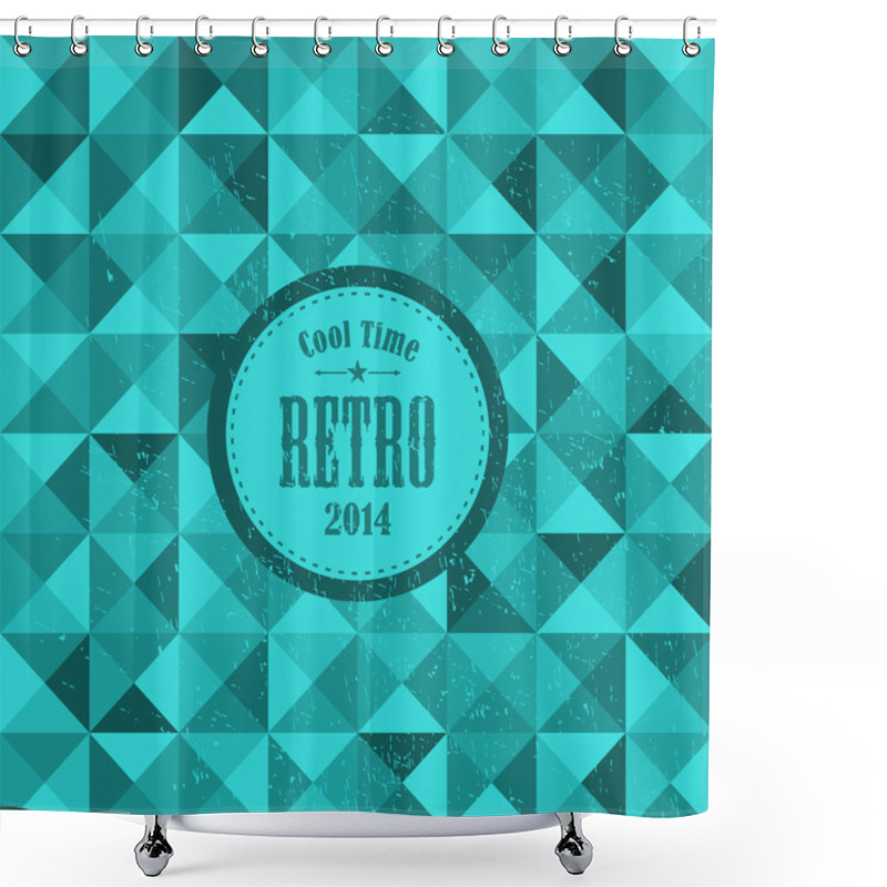 Personality  Background With Triangles And Banner Shower Curtains