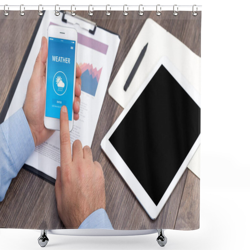 Personality  WEATHER APP CONCEPT Shower Curtains