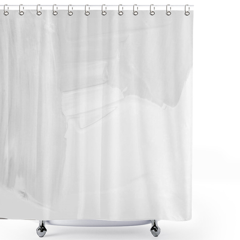 Personality  Abstract White Texture With Soft Brush Strokes And Subtle Variations. Shower Curtains