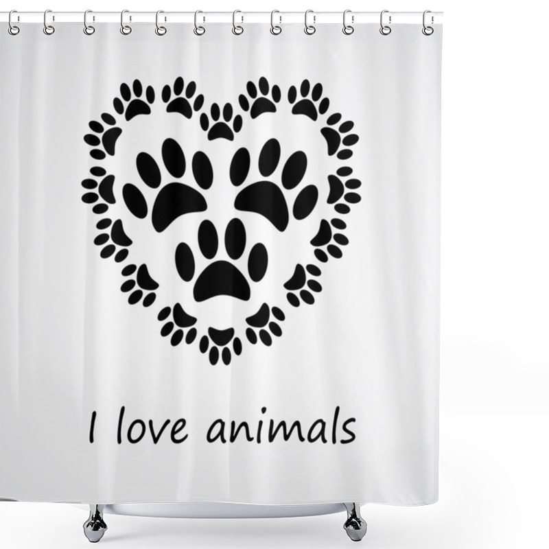 Personality  I Love Animals Shower Curtains