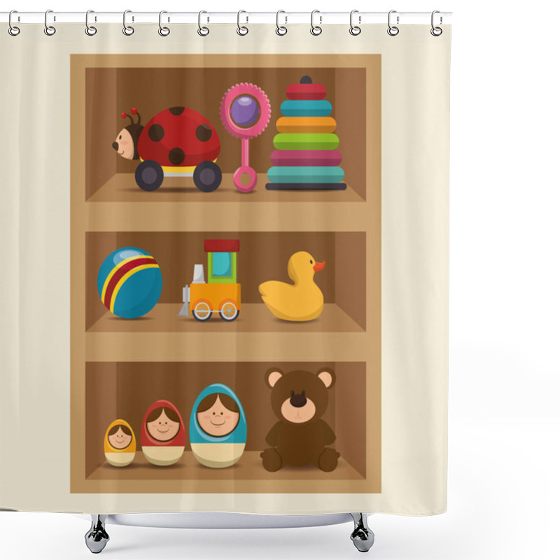 Personality  Cute Toys Design Shower Curtains