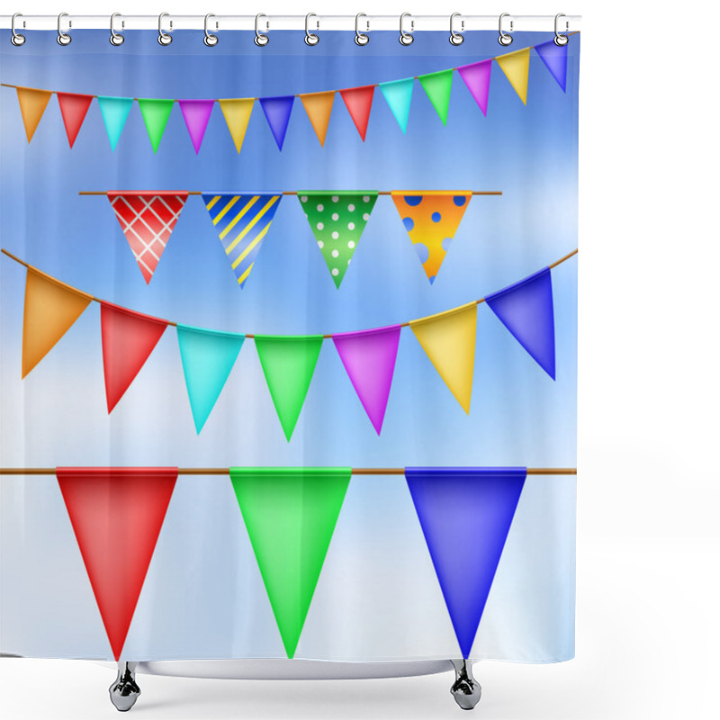 Personality  Party Flag Set Shower Curtains