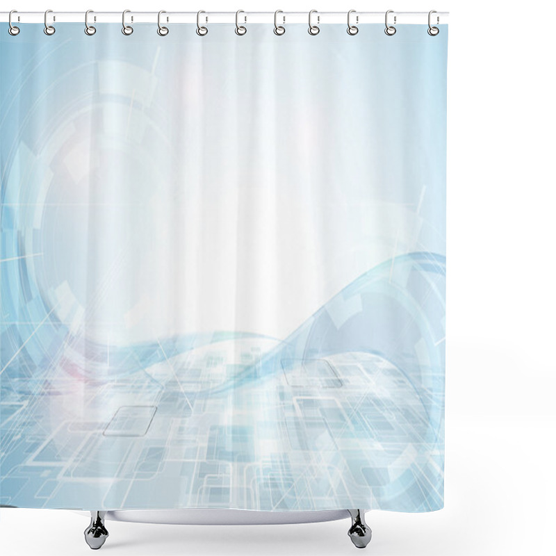 Personality  Great Light Futuristic Computer Technology Business Background B Shower Curtains