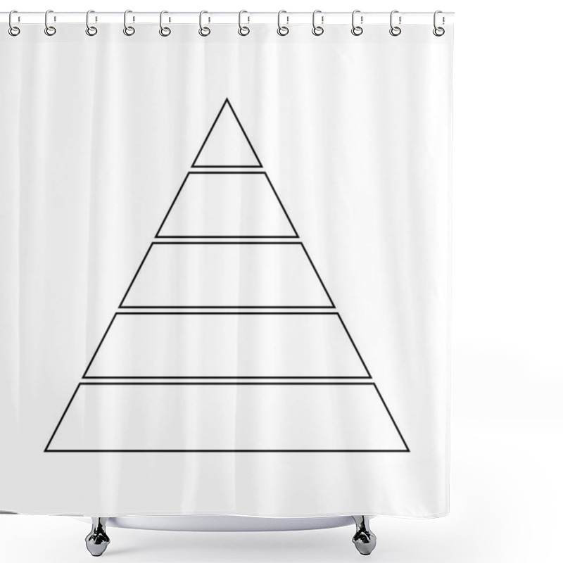 Personality  Pyramid Chart Graph Infographics Diagram Icon Vector On White Background Shower Curtains