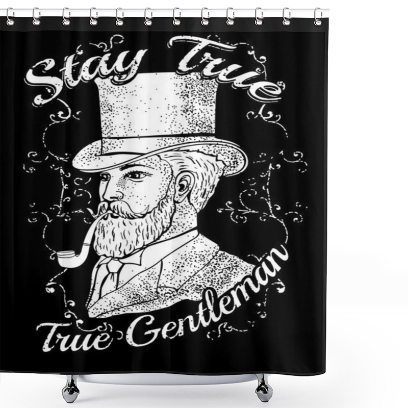 Personality  Stay True Gentleman. Hand-painted Print Shower Curtains