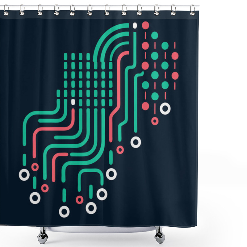 Personality  A Mesmerizing Display Of Binary Code Streams Forming Abstract Patterns, Symbolizing Data Flow, Digital Connectivity, And The Essence Of Modern Computing. Perfect For Tech-themed Projects And Futuristic Designs. Shower Curtains