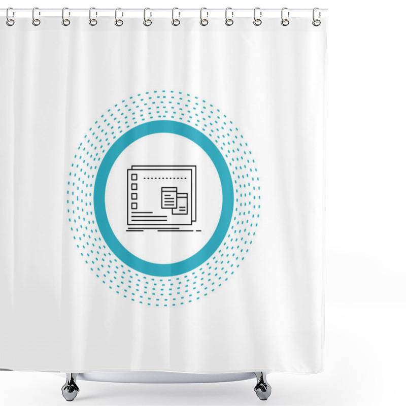 Personality  Window, Mac, Operational, Os, Program Line Icon. Vector Isolated Illustration Shower Curtains