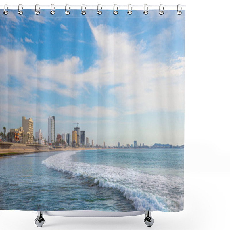 Personality  Scenic Mazatlan Sea Promenade (El Malecon) With Ocean Lookouts And Scenic Landscapes Shower Curtains