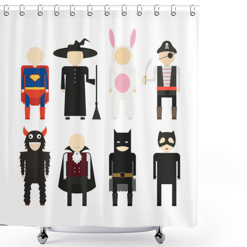 Personality  Halloween Costumes Shower Curtains