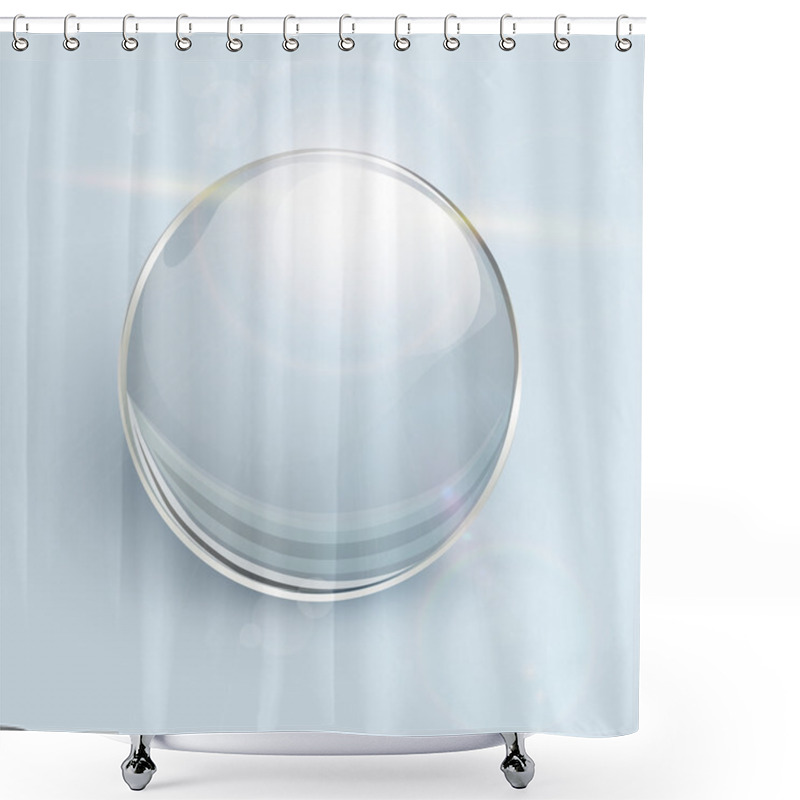 Personality  Glass Ball Background Shower Curtains