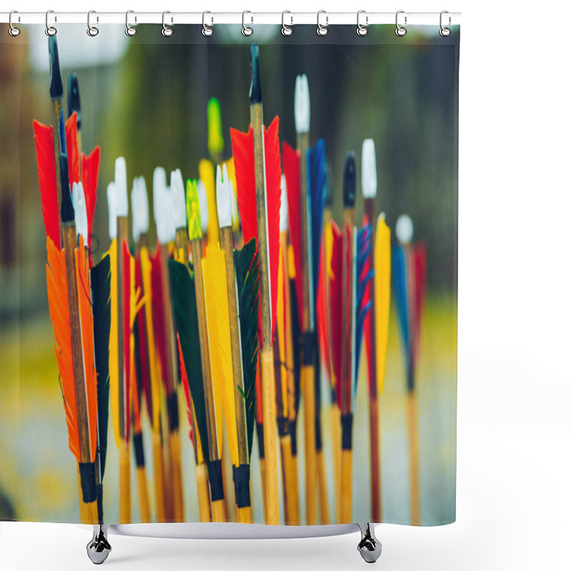 Personality  Arrows Bows And Targets Shower Curtains