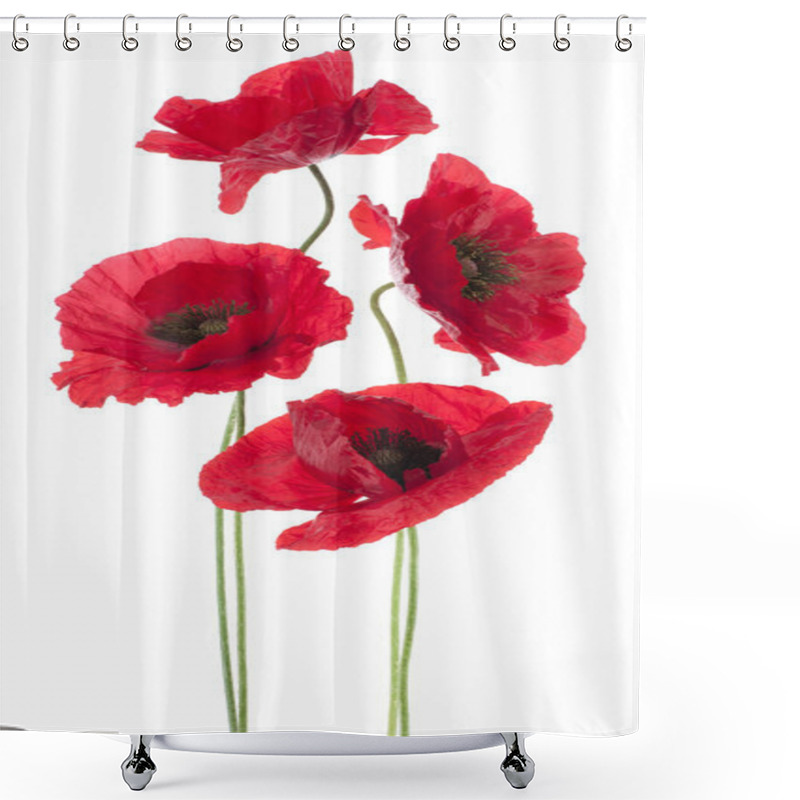 Personality  Poppy Flowers Shower Curtains