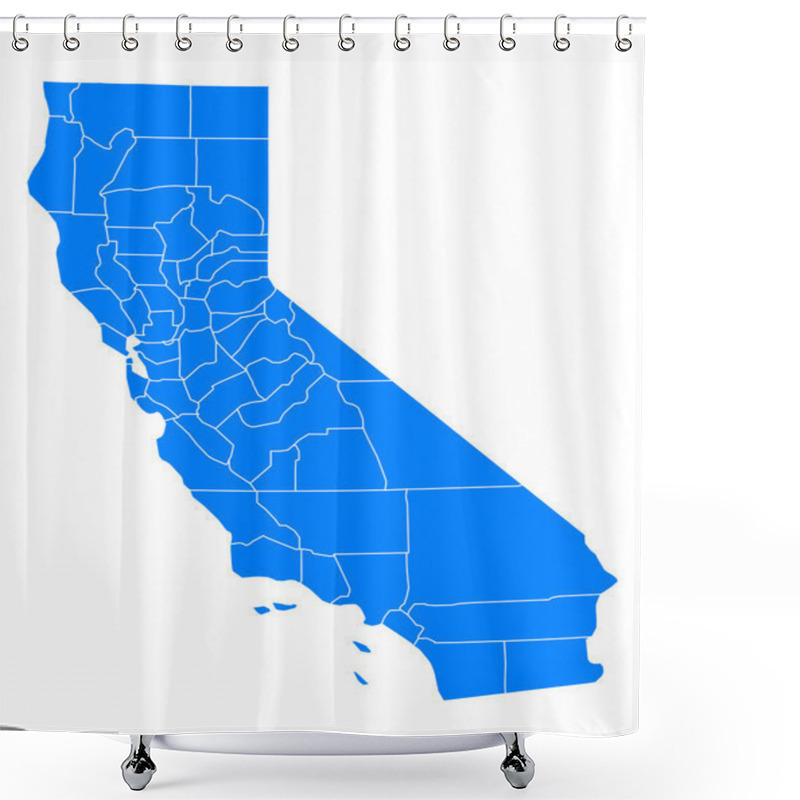 Personality  Accurate Map Of California Shower Curtains