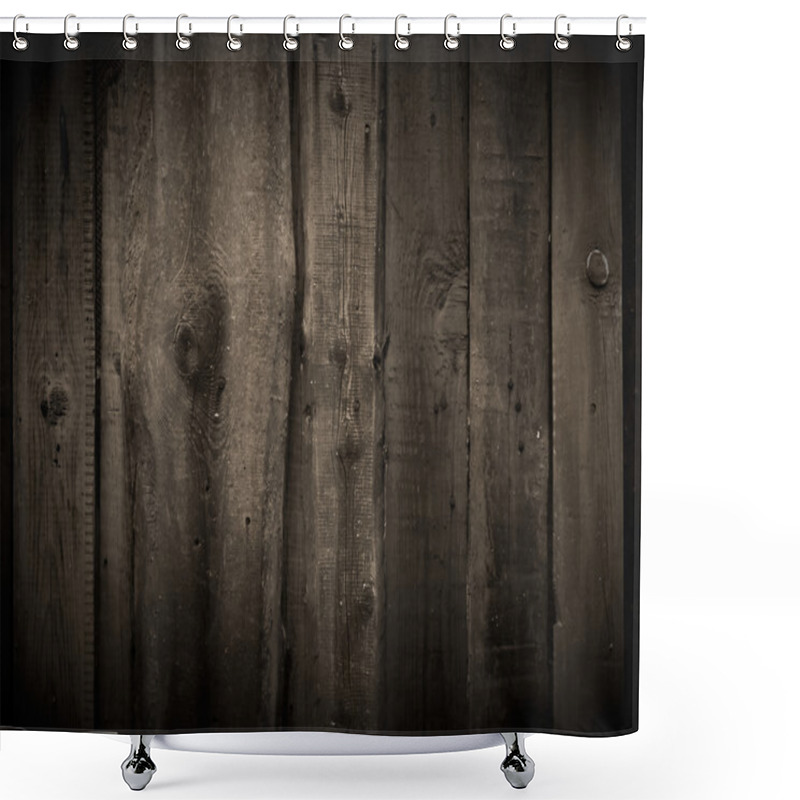 Personality  Dark Wood Background Shower Curtains