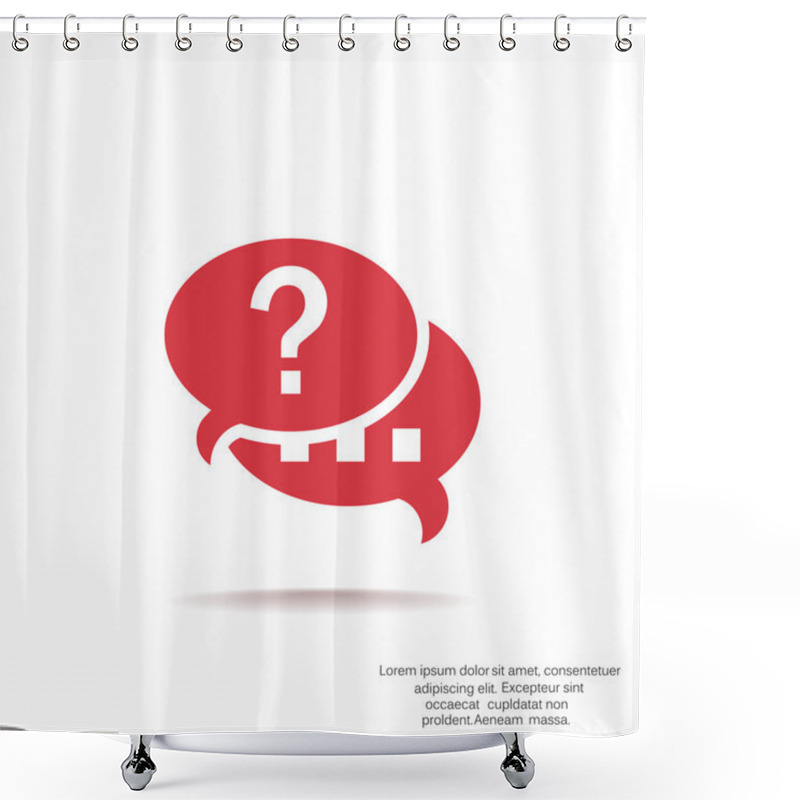 Personality  Dialogue Bubbles Web Icon Shower Curtains