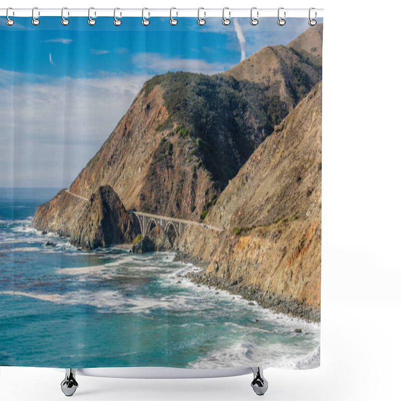 Personality  Pacific Coast Landscape Shower Curtains