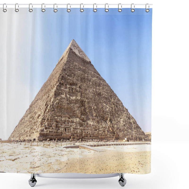 Personality  The Pyramid Of Khafre Or Of Chephren, Is The Second-tallest And Second-largest Of The Ancient Egyptian Pyramids Of Giza And The Tomb Of The Fourth-Dynasty Pharaoh Khafre (Chefren) Shower Curtains