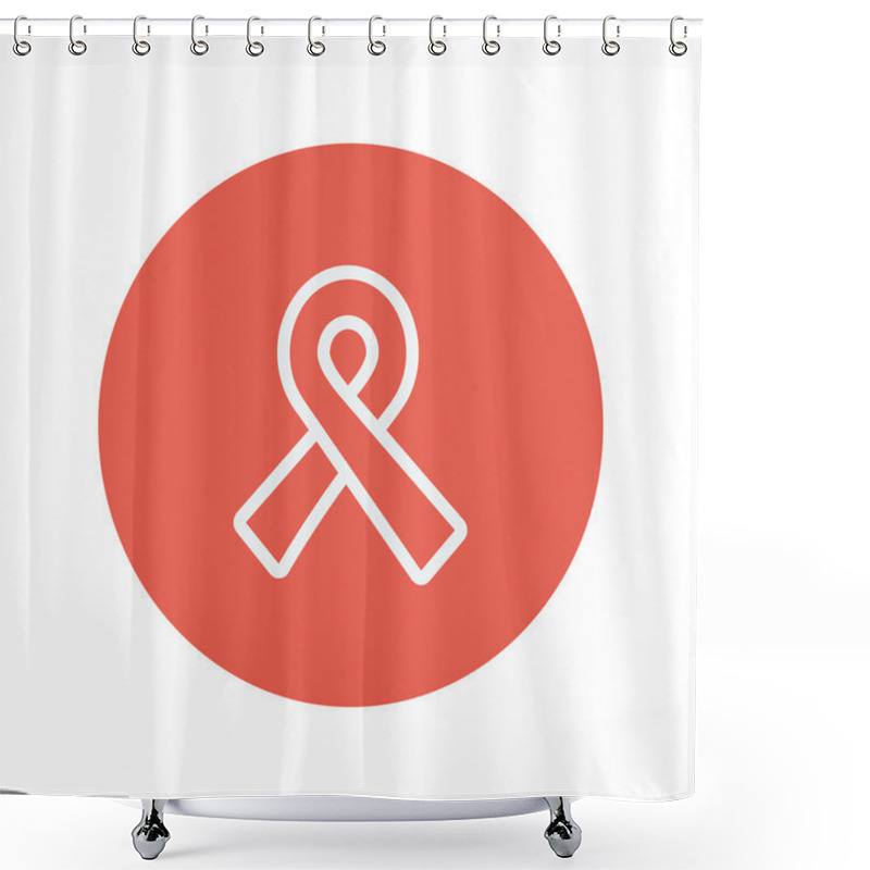 Personality  Unity Ribbon Thin Line Icon Shower Curtains