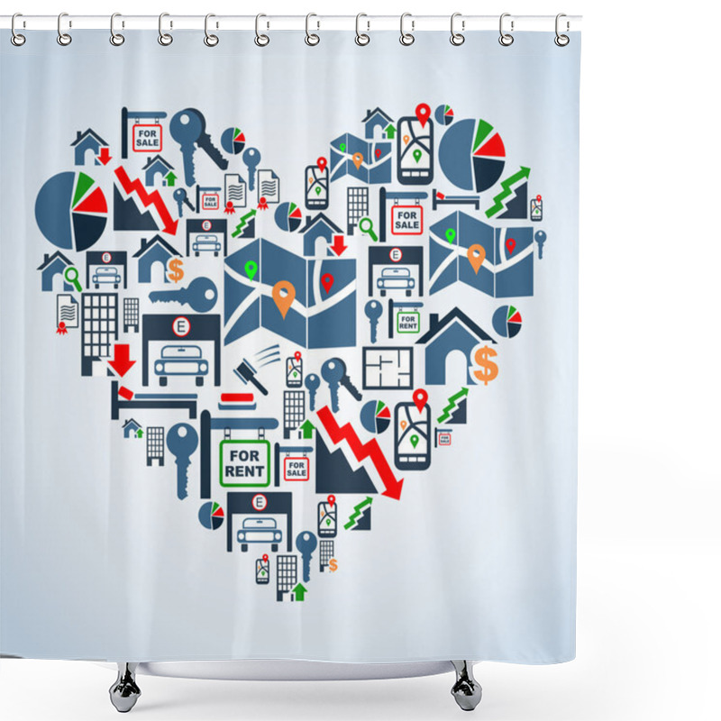 Personality  I Love Real State Services Shower Curtains