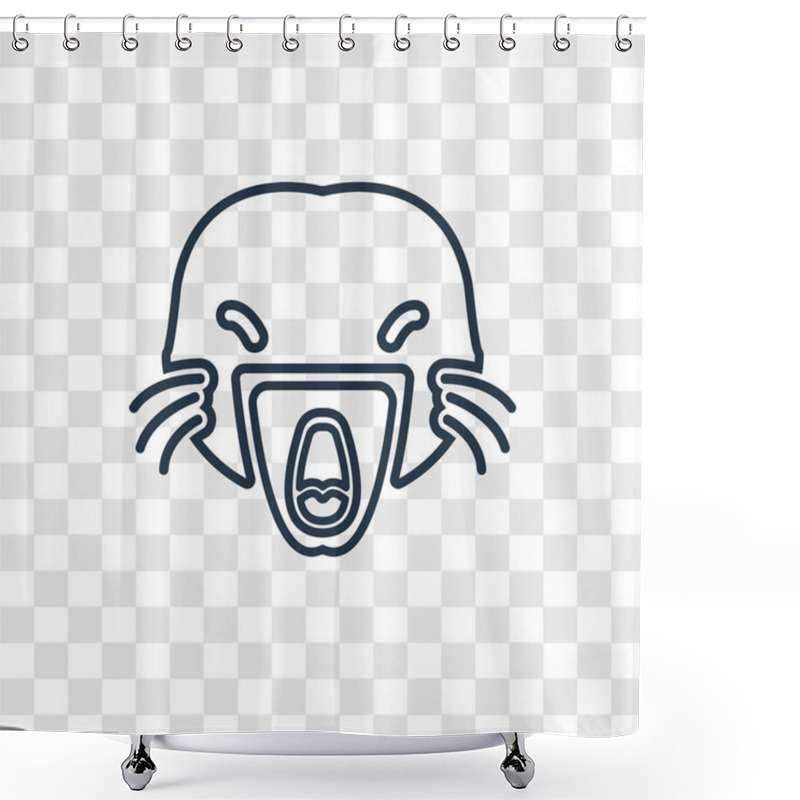 Personality  Mole Icon In Trendy Design Style. Mole Icon Isolated On Transparent Background. Mole Vector Icon Simple And Modern Flat Symbol For Web Site, Mobile, Logo, App, UI. Mole Icon Vector Illustration, EPS10. Shower Curtains