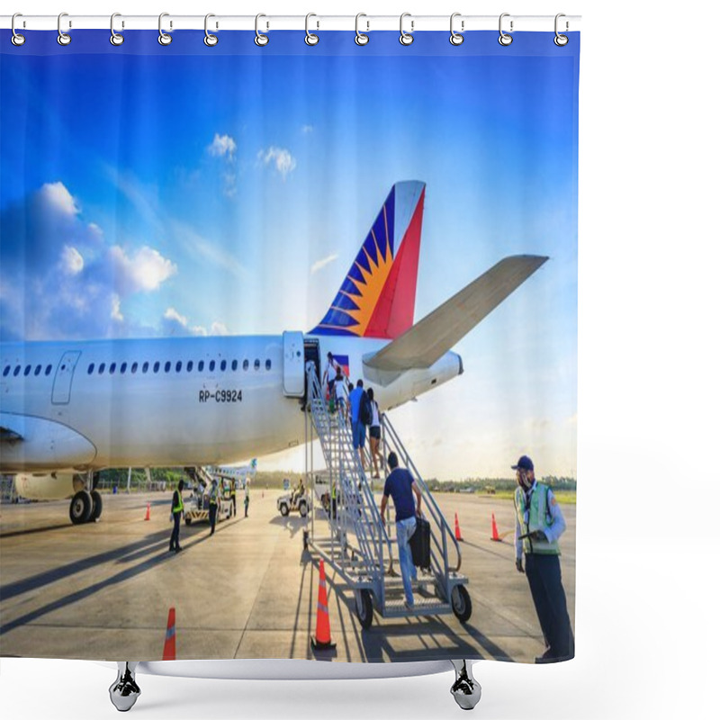 Personality  Philippine Airlines (PAL) At Caticlan Airport Shower Curtains