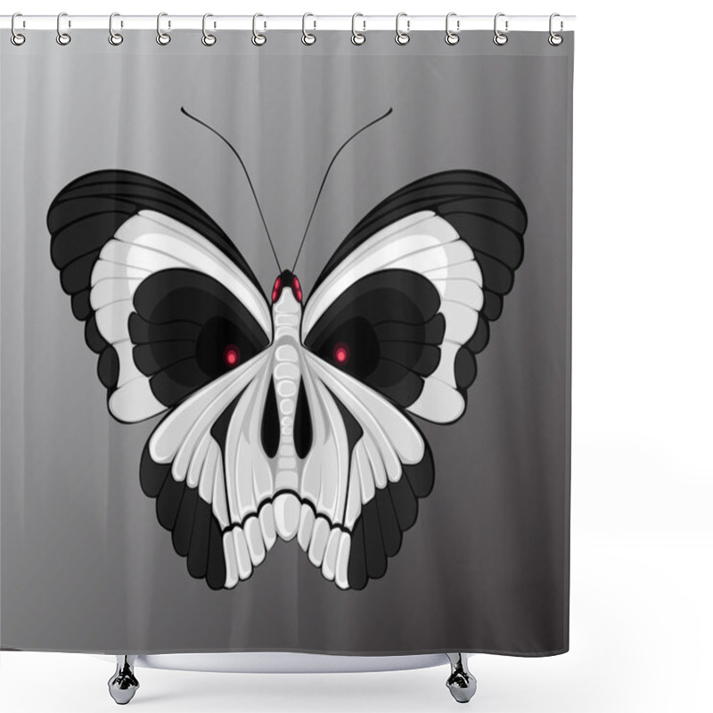 Personality  Skull-butterfly Shower Curtains