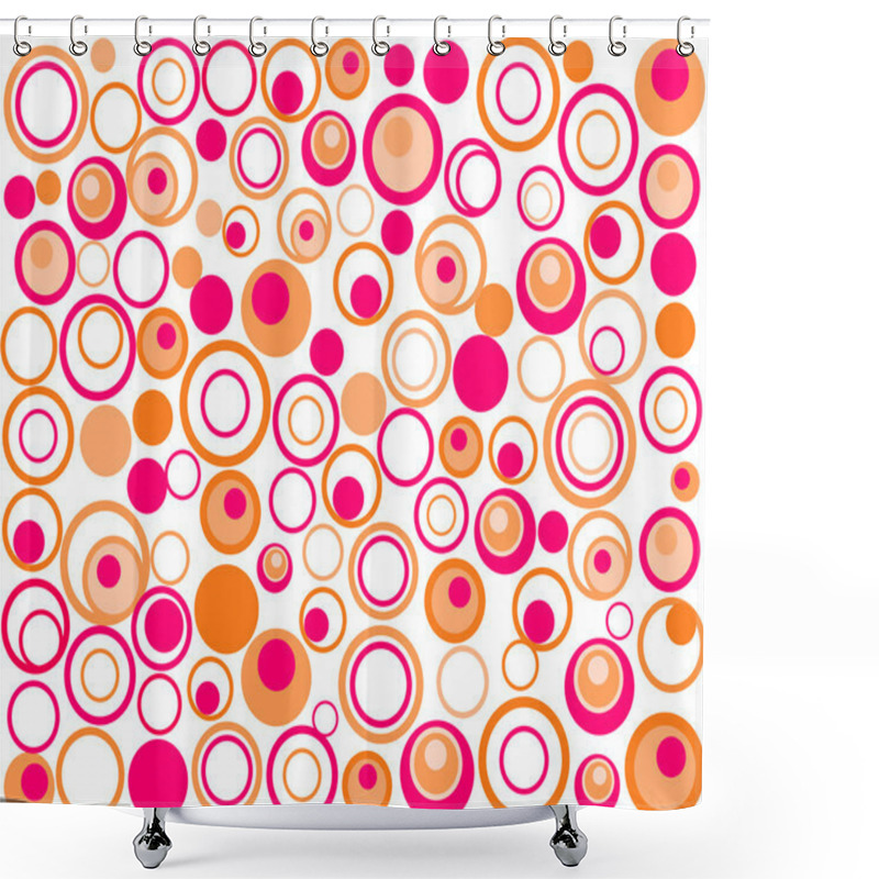 Personality  Retro Circle Pattern Shower Curtains