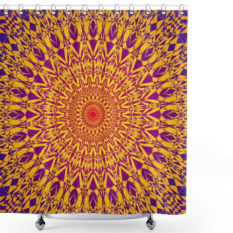 Personality  Elegant Oriental Ornament. Geometrical Circular Drawing. Shower Curtains