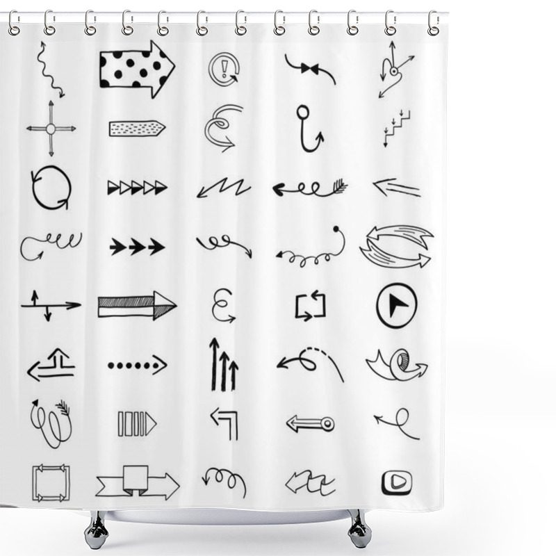 Personality  Vector Illustration Of Arrow Icons. Shower Curtains